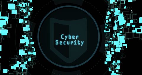 Digital network and cyber security concept visualization