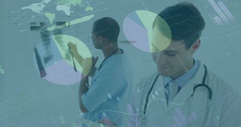 Diverse Doctors Analyzing Global Medical Data Visualization - Download Free Stock Images Pikwizard.com