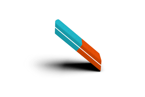 3d transparent dual-colored eraser vector, floating design - Download Free Stock Videos Pikwizard.com
