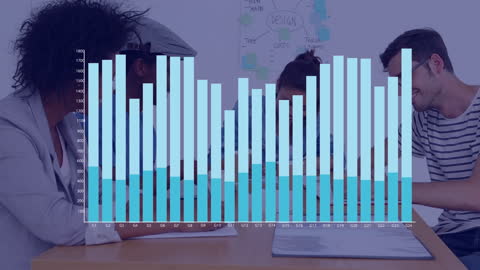 Team Collaborating Over Financial Graph Analysis
