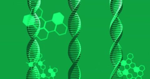 Biotechnology Innovation DNA Helix with Molecular Patterns