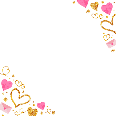 Glittering Pink Gold Hearts and Envelopes on Transparent Background - Download Free Stock Videos Pikwizard.com