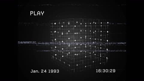 Retro Glitch Effect with Digital Cube Animation