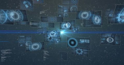 Digital Data Processing with Futuristic Graphics - Download Free Stock Images Pikwizard.com