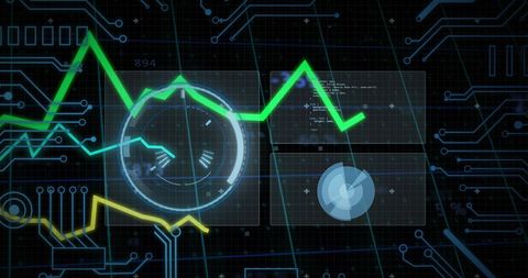 Futuristic Interface with Digital Scanner and Data Visualization - Download Free Stock Images Pikwizard.com