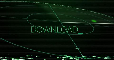 Glowing Download Interface with Futuristic Grid Design - Download Free Stock Images Pikwizard.com