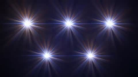 Symmetrical Starburst Flares Illuminating Black Void