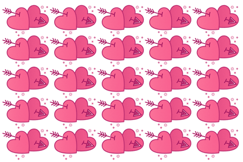 repeating pink heart pattern with arrows on transparent - Download Free Stock Videos Pikwizard.com