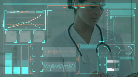 Futuristic Medical Data Interface with Doctor Using Tablet