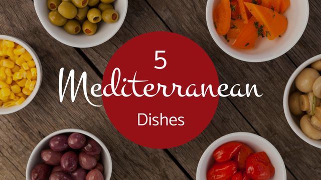 Assorted Mediterranean Dishes Highlighting Diet Diversity and Culture - Download Free Stock Templates Pikwizard.com