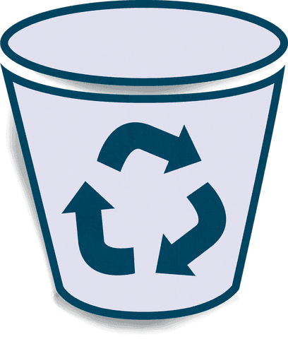 blue recycling bin with symbol on transparent background - Download Free Stock Videos Pikwizard.com