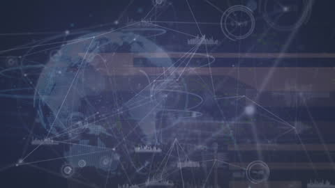 Global Network Connections Over Digital Space