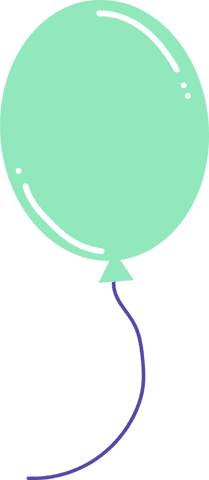 Glossy Mint Green Balloon with Purple String on Transparent Background - Download Free Stock Videos Pikwizard.com
