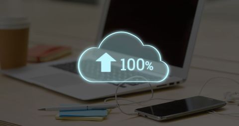 Digital Cloud Upload Concept with Laptop and Smartphone - Download Free Stock Images Pikwizard.com