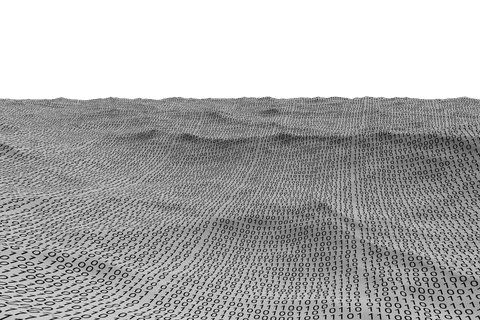 transparent digital binary landscape on terrain pattern background - Download Free Stock Videos Pikwizard.com