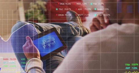 Analyzing financial data with tablet technology integration