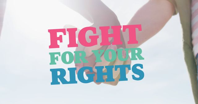 Close-up of People Holding Hands with Fight for Your Rights Text Overlay - Download Free Stock Images Pikwizard.com