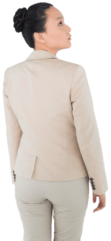 Businesswoman Contemplating Next Move Transparent Background