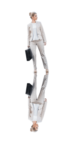 confident businesswoman smiling reflecting isolated transparent background - Download Free Stock Videos Pikwizard.com