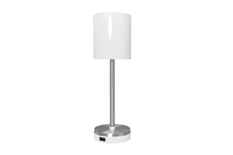 modern white lamp with chrome base transparent background isolated - Download Free Stock Videos Pikwizard.com