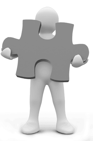 3d character holding large transparent jigsaw piece - Download Free Stock Videos Pikwizard.com