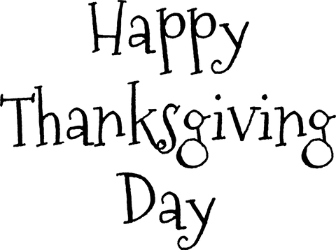 Happy thanksgiving day celebration text on transparent background