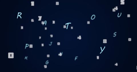 Dynamic Composition of Letters and Numbers on Blue Backdrop - Download Free Stock Images Pikwizard.com