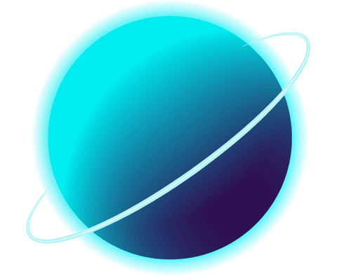 minimalistic planet with turquoise ring on transparent background - Download Free Stock Videos Pikwizard.com
