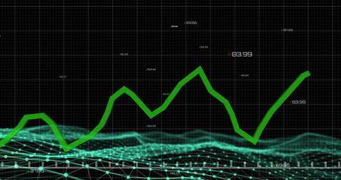Futuristic Digital Graph Showing Data Trends on Analytic Interface - Download Free Stock Images Pikwizard.com