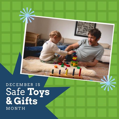 father bonding with child during safe toys and gifts month - Download Free Stock Templates Pikwizard.com