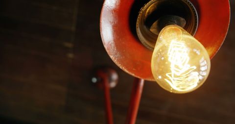Vintage Light Bulb Inside Retro Gramophone Horn Overhead - Download Free Stock Images Pikwizard.com