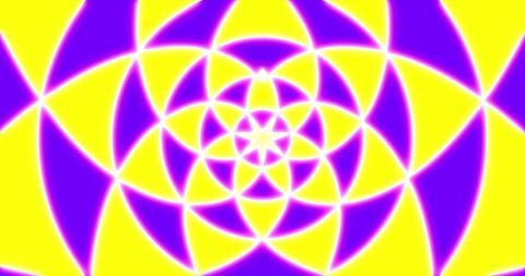 Vibrant hypnotic neon pattern in motion