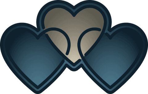 Stylized Triple Heart With 3D Effect On Transparent Background - Download Free Stock Videos Pikwizard.com