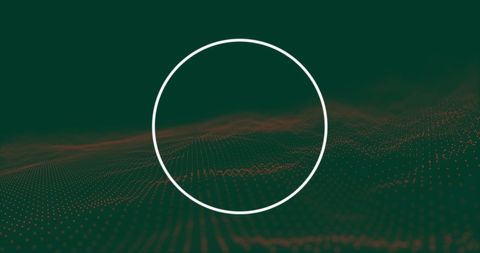 Abstract Digital Circle Wire Frame with Dots on Dark Background - Download Free Stock Images Pikwizard.com