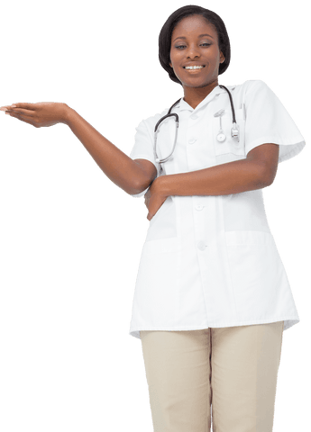 Confident African American Female Doctor on Transparent Background - Download Free Stock Videos Pikwizard.com