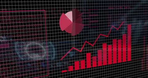 digital data processing on high-tech interface with graphs - Download Free Stock Images Pikwizard.com