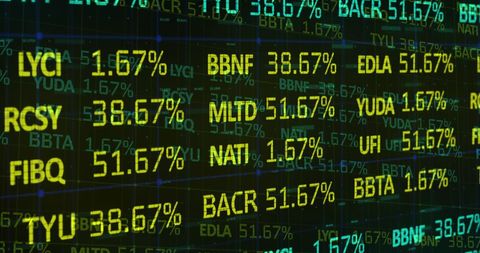 Stock Market Ticker Displaying Financial Data Trends Dynamically - Download Free Stock Images Pikwizard.com