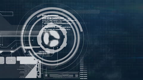 Futuristic DNA Strand Animation with Digital Interface