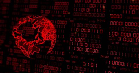 Globe and Binary Code Illustrating Global Data Processing - Download Free Stock Images Pikwizard.com