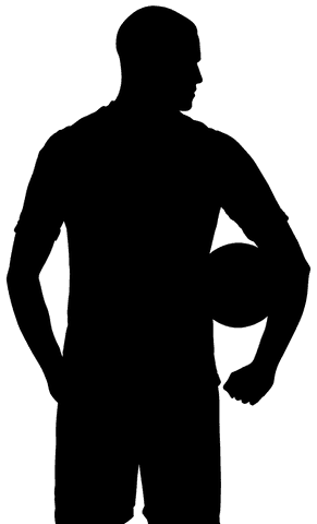 Silhouette sportsman with basketball transparent design concept