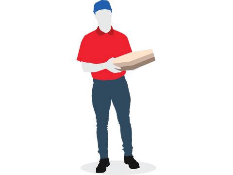 illustration of delivery man with parcel on transparent background - Download Free Stock Videos Pikwizard.com