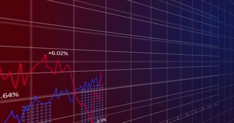 Financial Data Charts with Viewing Grid in Dark Perspective - Download Free Stock Images Pikwizard.com