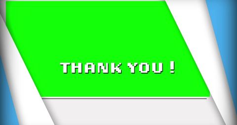 Thank You Text on Bright Geometric Background