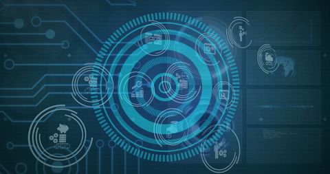 Digital Data Processing and Technology Interface Concept - Download Free Stock Images Pikwizard.com