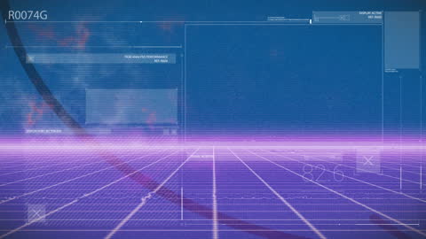 Futuristic Data Processing Visual with Digital Interface Elements