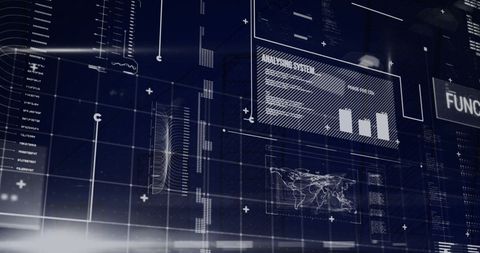 Digital Interface Screen with Data Visualization Elements - Download Free Stock Images Pikwizard.com