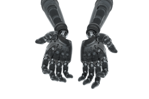 transparent background black robot hands illustration - Download Free Stock Videos Pikwizard.com