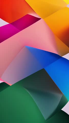 Looping Vertical Ribbon Gradients Sliding Across Canvas Creating Vibrant Color Shift