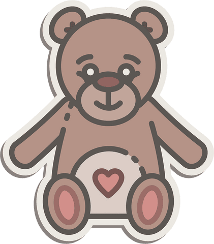 cute teddy bear with heart on transparent background - Download Free Stock Videos Pikwizard.com