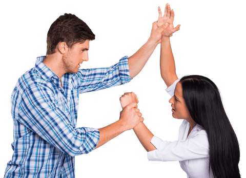 transparent aggressive man overpowering defending woman - Download Free Stock Videos Pikwizard.com